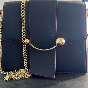 Never used Strathberry box crescent leather bag. orginal box & dust bag also